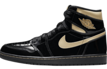 Jordan 1 High OG Patent Black Gold