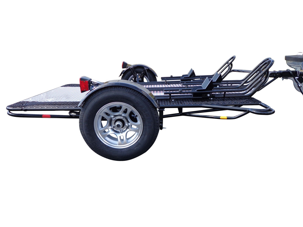 Stand, Store or Roll Ride-Up 3-Rail Motorcycle Trailer Shoesocean