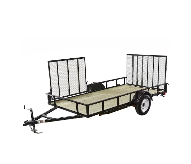 Carry-On Trailer 6-ft x 12-ft Treated Lumber Utility Trailer with Ramp Gate