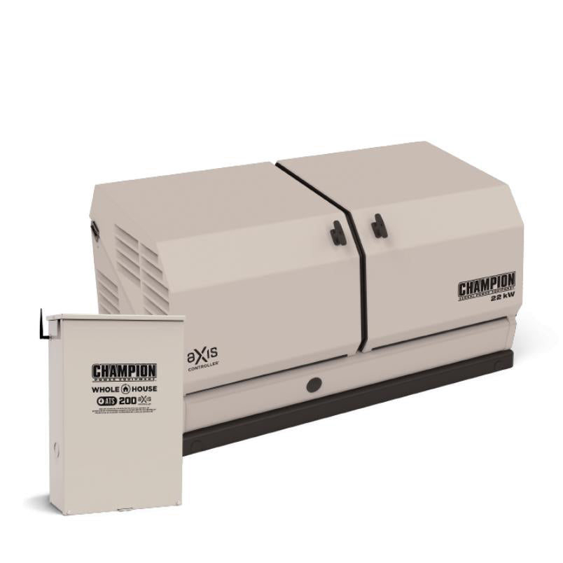 Champion 22-kW aXis Home Standby Generator with 200-Amp Whole House Switch (US & CA) Shoesocean