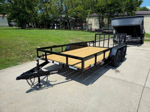 6’4″ x 14 Utility Trailer Powder Coated Dovetail (2) 3500 Axles 7k GVWR