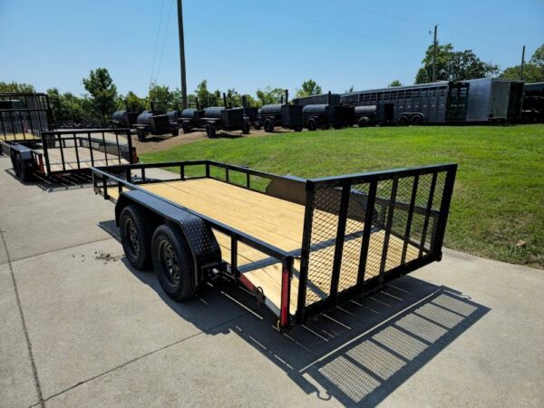 6’4″ x 14 Utility Trailer Powder Coated Dovetail (2) 3500 Axles 7k GVWR