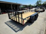 6’4″ x 14 Utility Trailer Powder Coated Dovetail (2) 3500 Axles 7k GVWR
