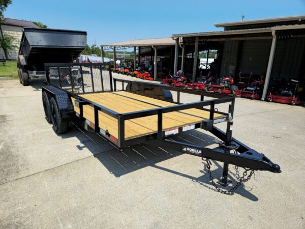 6’4″ x 14 Utility Trailer Powder Coated Dovetail (2) 3500 Axles 7k GVWR