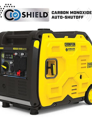New!Champion Power Equipment 5500Watt Wireless Remote Start RV Ready Portable Inverter Generator with Quiet Technology & CO Shield