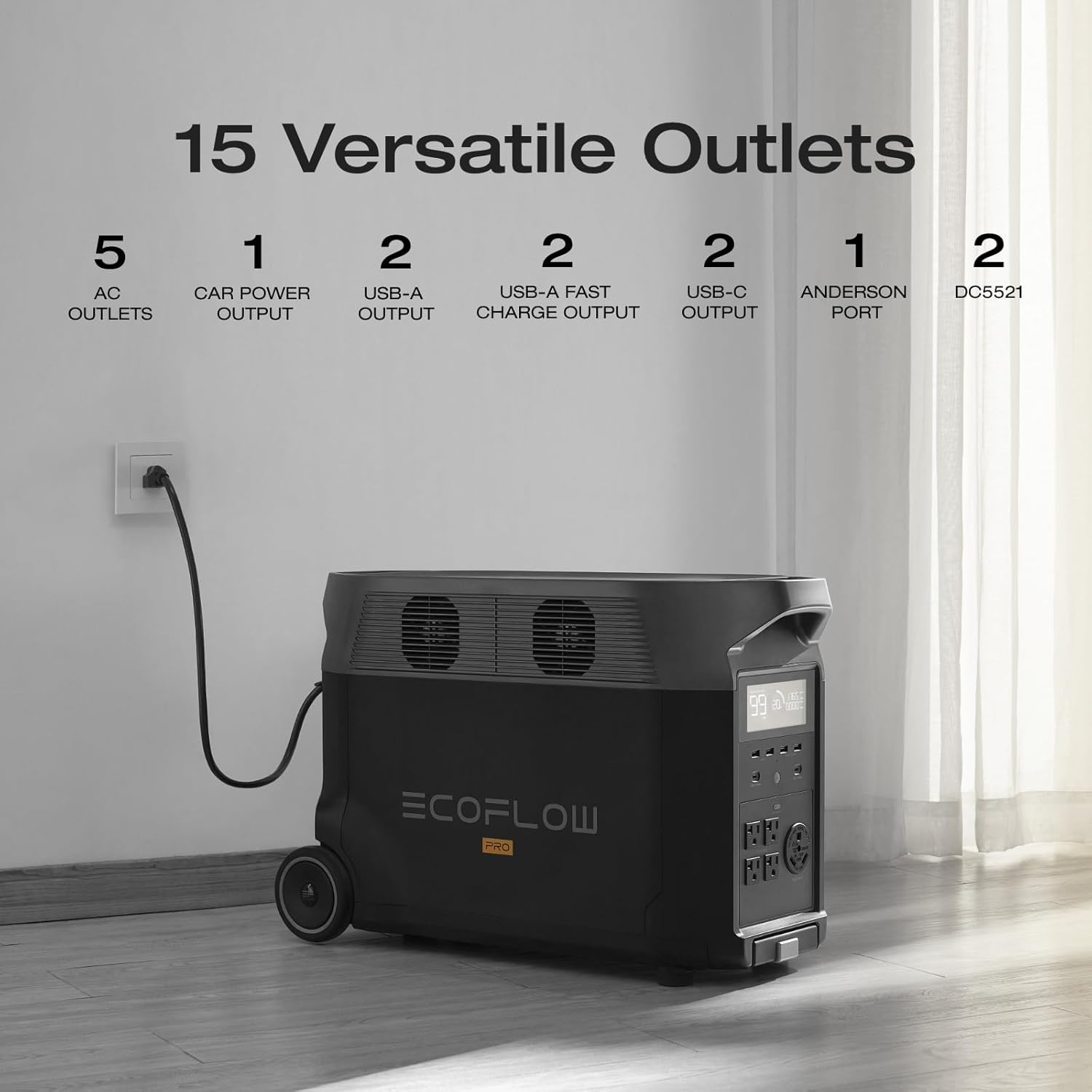 EF ECOFLOW DELTA Pro 3600Wh Portable Power Station – 3600W LiFePO4