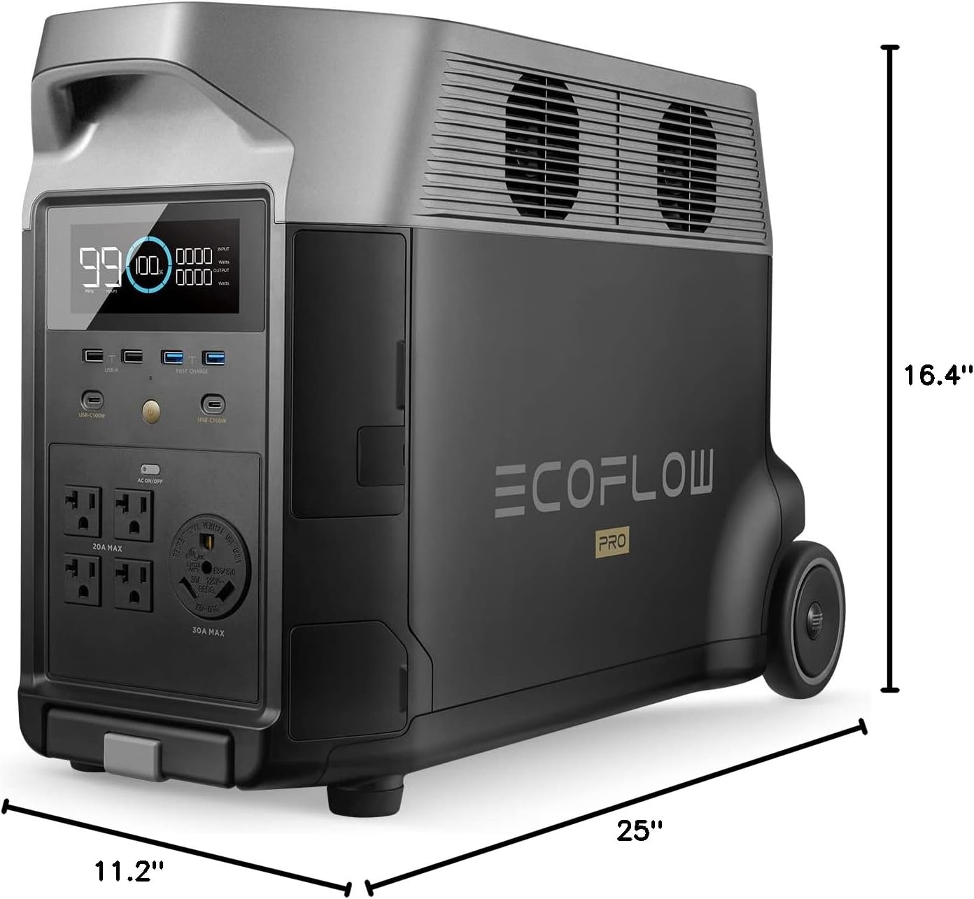 EF ECOFLOW DELTA Pro 3600Wh Portable Power Station – 3600W LiFePO4