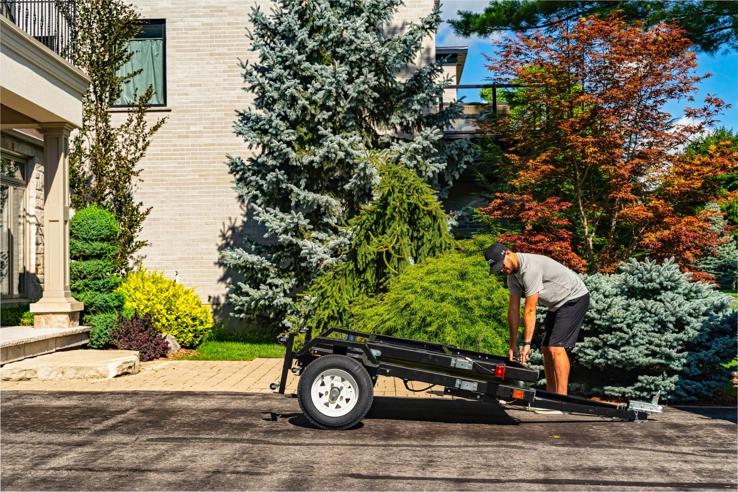 DK2 4-ft x 8-ft Steel Utility Trailer ( 1450-lb Capacity ) 5364713