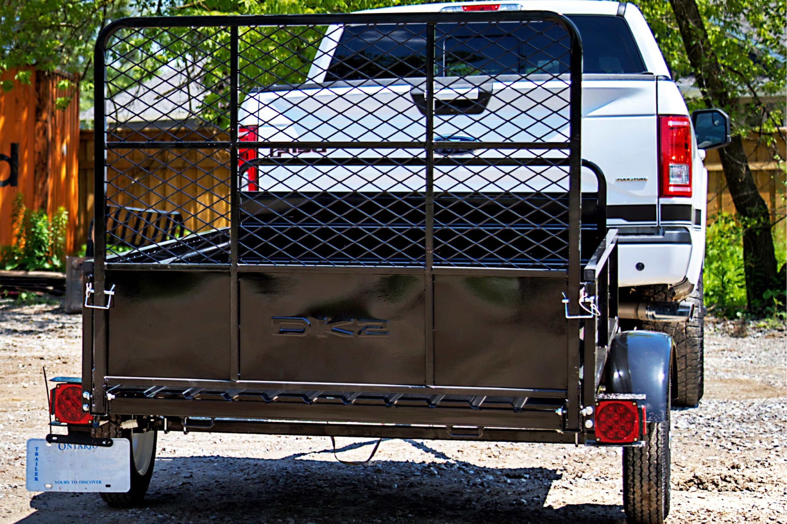 DK2 5-ft x 7-ft Steel Utility Trailer with Ramp Gate ( 1639-lb Capacity ) 2491711