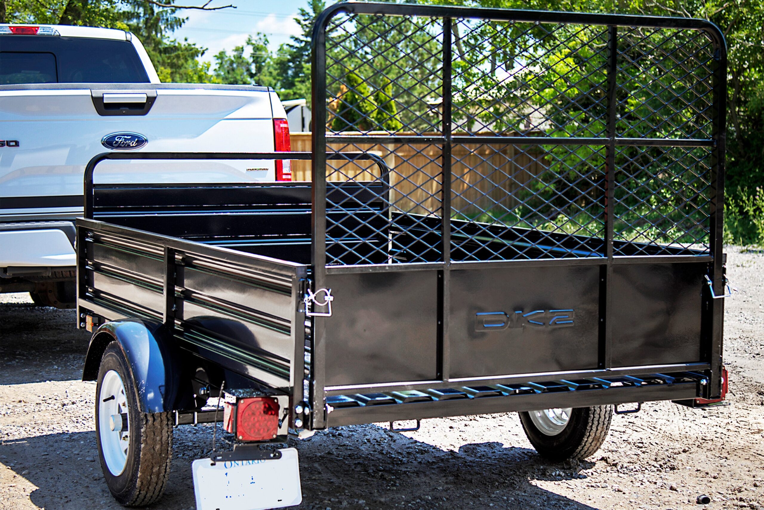 DK2 5-ft x 7-ft Steel Utility Trailer with Ramp Gate ( 1639-lb Capacity ) 2491711