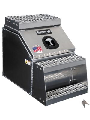 Buyers Products 28-in x 24-in x 18-in Smooth Aluminum Step Box Truck Tool Box 1705281