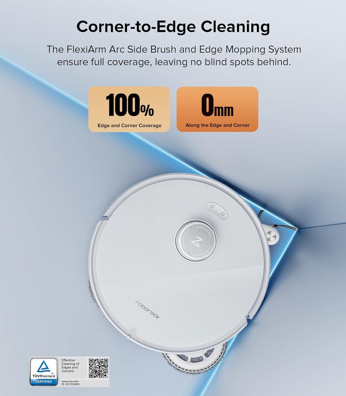 Roborock Qrevo Edge S5A Robot Vacuum & Mop, 18,500Pa, Zero-Tangle