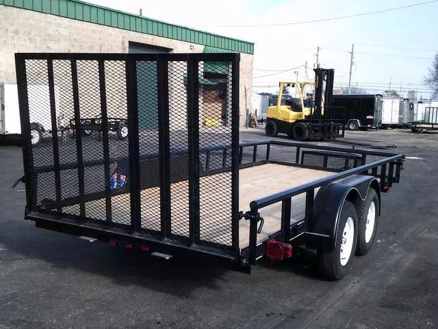 6×16 Heavy-Duty Tandem Axle Utility Trailer – 2025 Steel Frame with Wood Deck