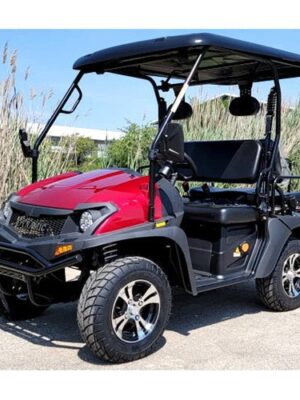New 4 Seater Electric Golf Cart Hybrid UTV HJS 60v Electric EV5 UTV Utility Vehicle – Red