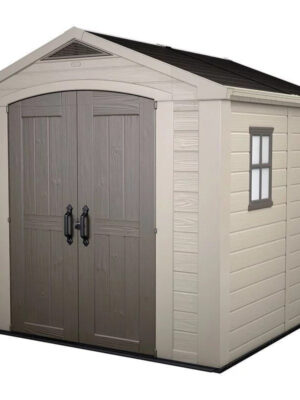 Factor 8 x 8 FT Strong Storage Shed Made Of Extremely Durable Resin And Reinforced with Steel
