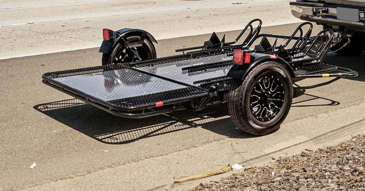 Stand, Store or Roll Ride-Up 3-Rail Motorcycle Trailer Shoesocean