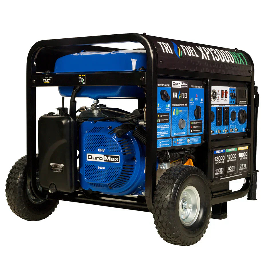 DuroMax XP13000HXT 13,000 Watt Electric Start Tri-Fuel Portable Generator w/ CO Alert Shoesocean