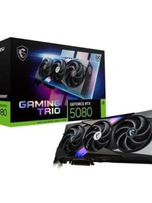 MSI NVIDIA GeForce RTX 5080 GAMING TRIO Overclocked Triple Fan 16GB GDDR7 PCIe 5.0 Graphics Card