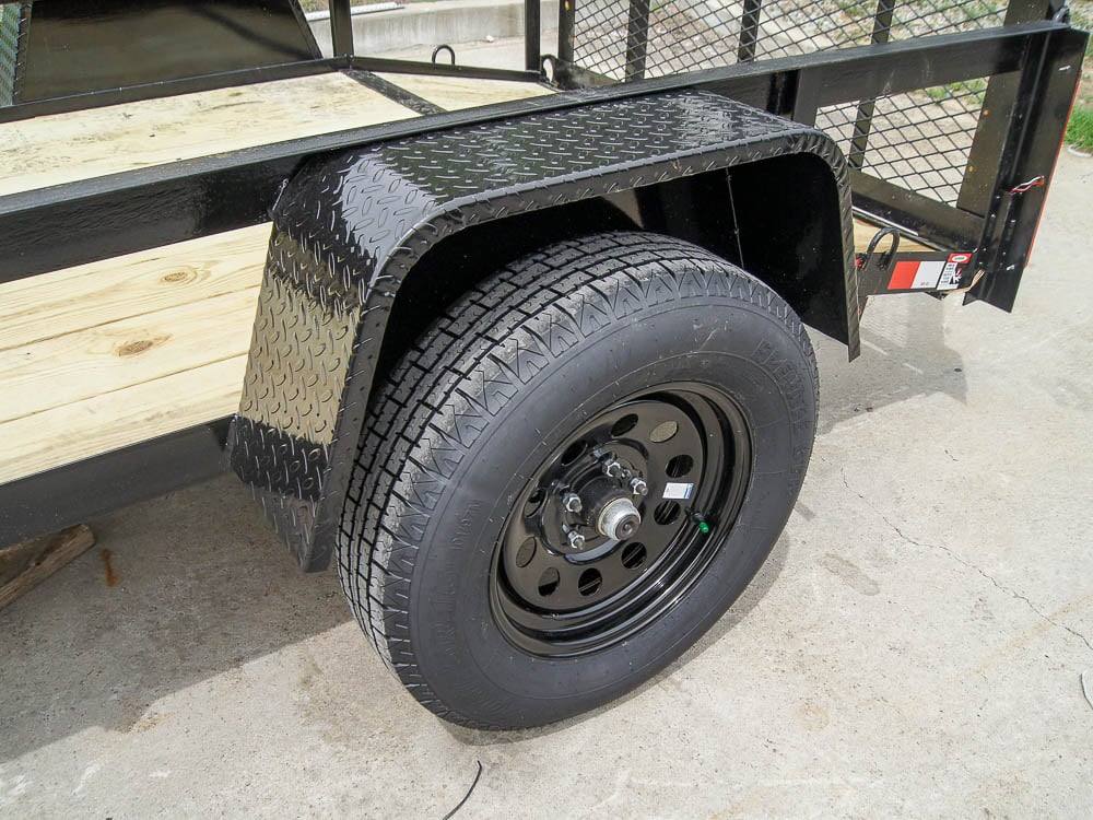 5x8 Powder Coated Dovetail Utility Trailer Single 3,500lb Axle
