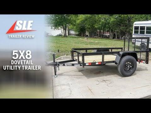 5x8 Powder Coated Dovetail Utility Trailer Single 3,500lb Axle