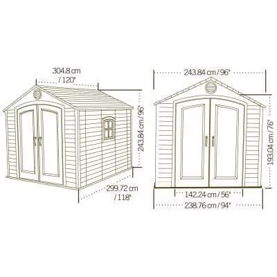 Lifetime 8 ft. x 10 ft. Outdoor Storage Shed – 60056