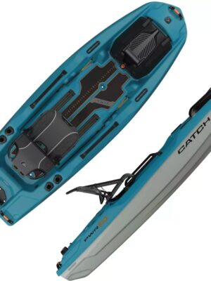 Pelican Catch Pwr 100 Single-Person Fishing Boat – Turquoise Blue