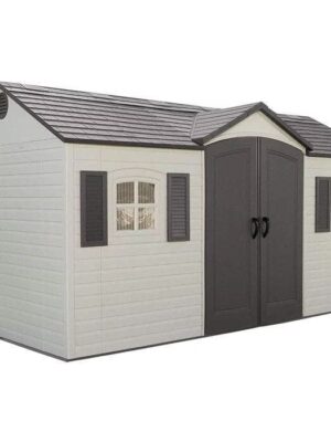 Side Entry 15 ft. W x 8 ft. D Plastic Storage Shed
