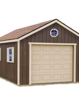 Sierra 12 ft. x 20 ft. Wood Garage Kit with Floor Installtion Included