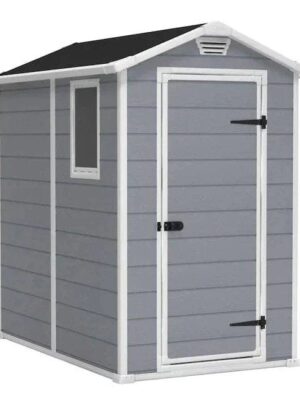 Storage Shed: Manor 6X8DD Indoor Storage Shed, Brown