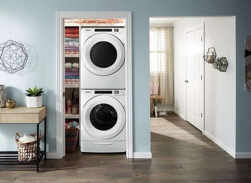 Whirlpool – 4.3 Cu. Ft. High Efficiency Stackable Front Load Washer with 35 Cycle Options – White