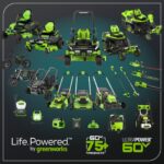 Greenworks 60V 21″ Self Propelled Lawn Mower with (1) 8.0 Ah Battery & Rapid Charger 2546402