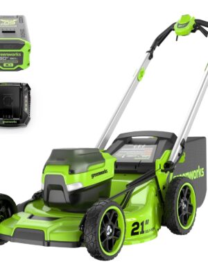Greenworks 60V 21″ Self Propelled Lawn Mower with (1) 8.0 Ah Battery & Rapid Charger 2546402