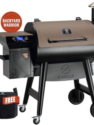 Z GRILLS Backyard Warrior 697 sq.in 8-in-1 Wood Pellet Grill Smoker with PID V3.0 Technology, LCD Screen, Meat Probes and Rain Cover