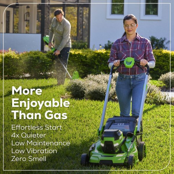 Greenworks 60V 21″ Self Propelled Lawn Mower with (1) 8.0 Ah Battery & Rapid Charger 2546402