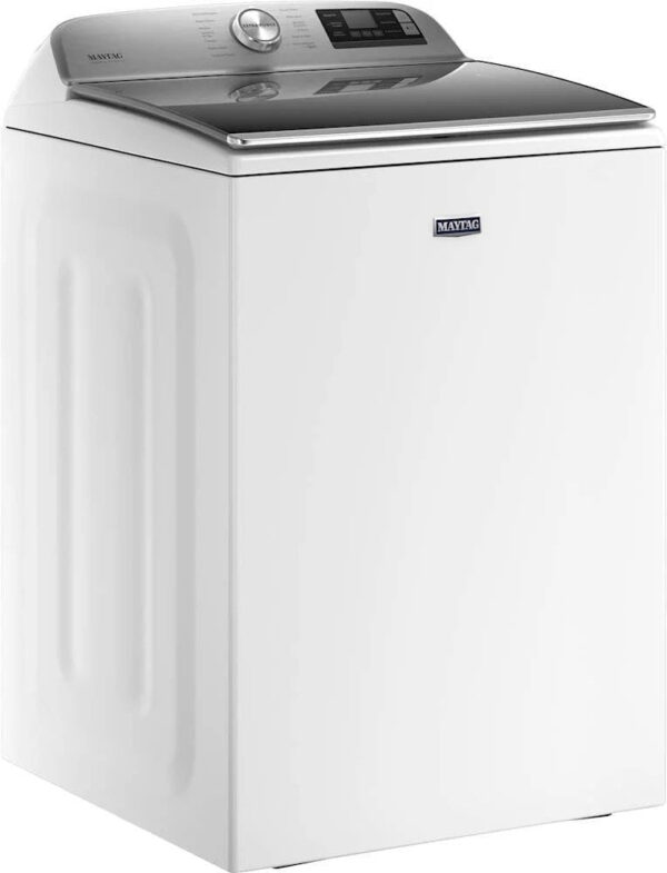 Maytag 5.3 Cu. Ft. High Efficiency Smart Top Load Washer with Extra Power Button – White 1