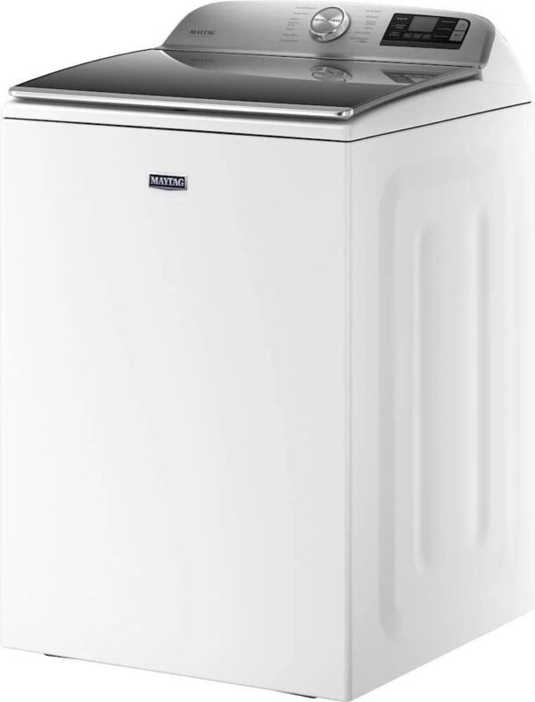 Maytag 5.3 Cu. Ft. High Efficiency Smart Top Load Washer with Extra Power Button – White 1