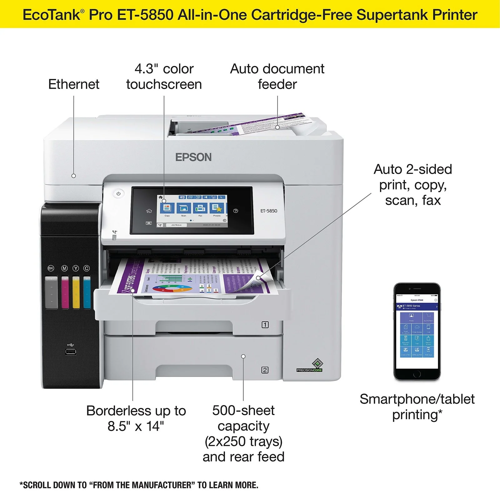 Epson EcoTank Pro ET-5850 Color Laser