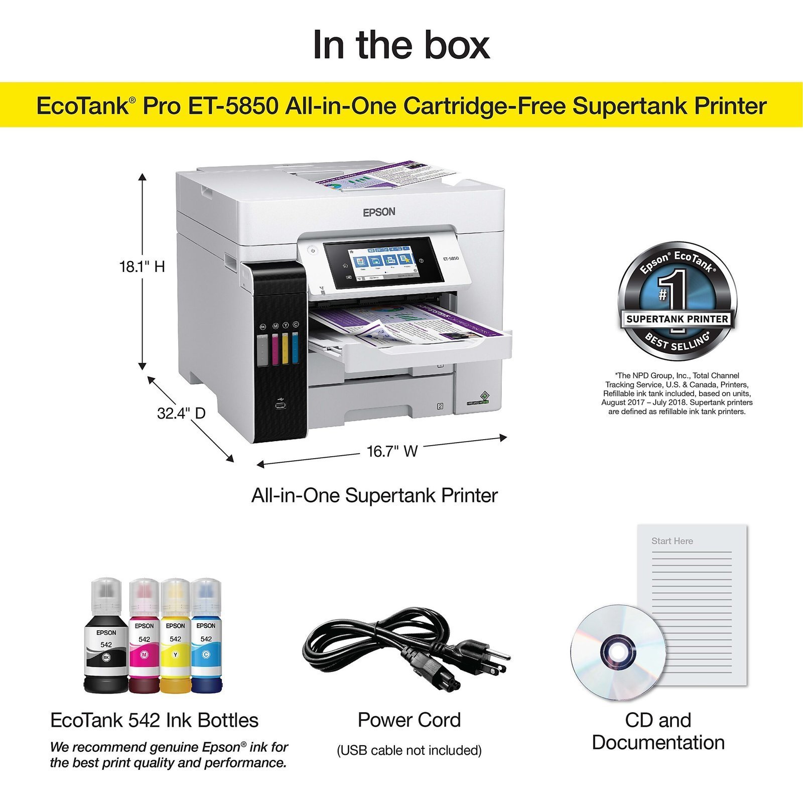 Epson EcoTank Pro ET-5850 Color Laser