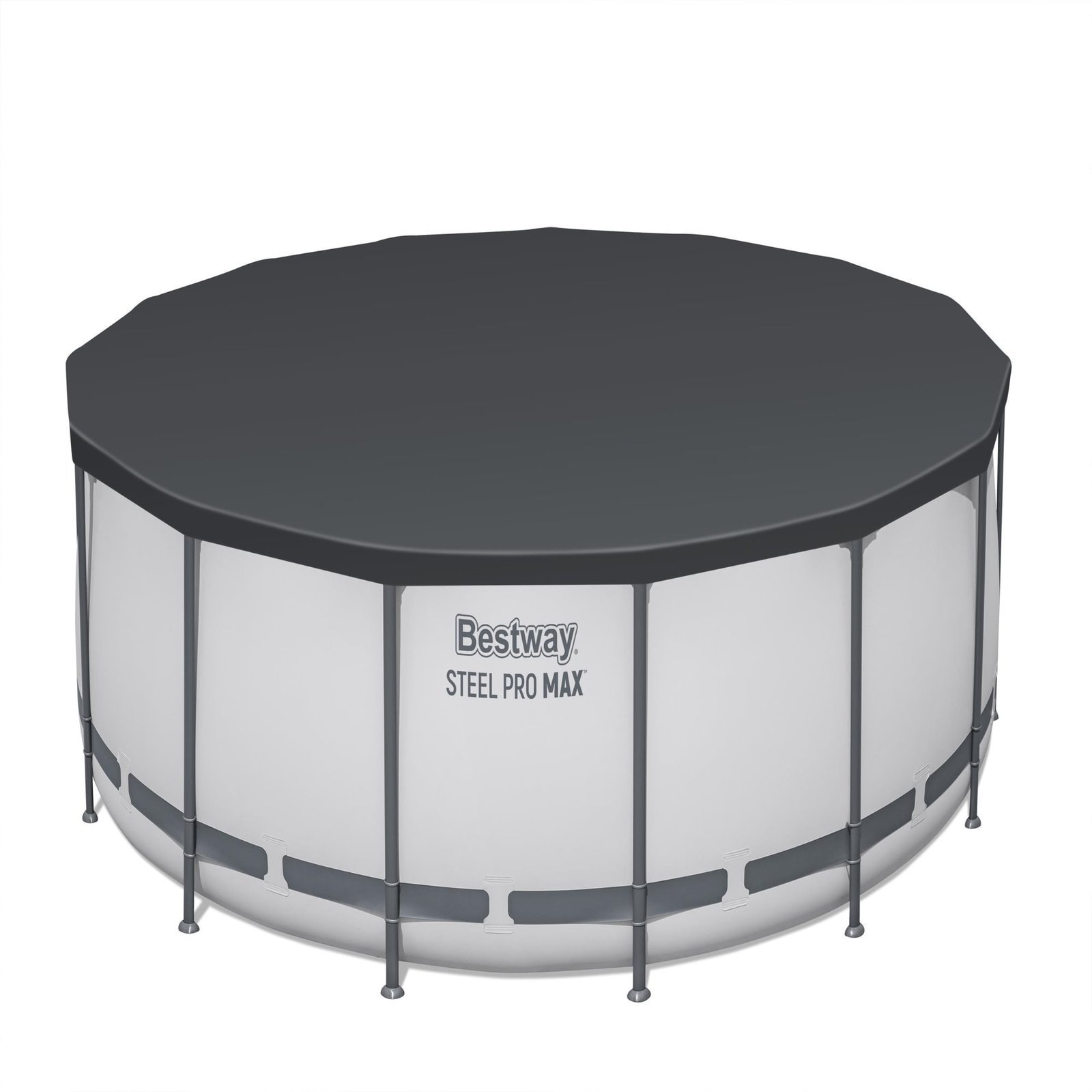 Bestway Steel Pro MAX 10 Foot x 30 Inch Round Metal Frame Above Ground Outdoor Backyard Swimming Pool Set with 330 GPH Filter Pump