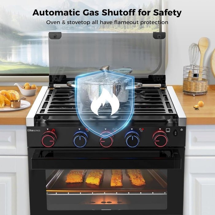 CAMPLUX 2-in-1 RV Propane Oven Stove