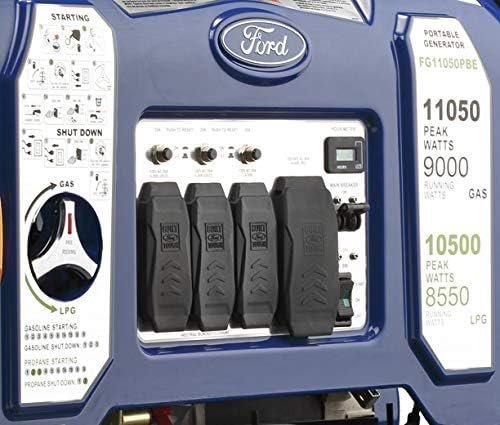 Ford 11,050 Watt Dual Fuel Portable Generator FG11050PBE