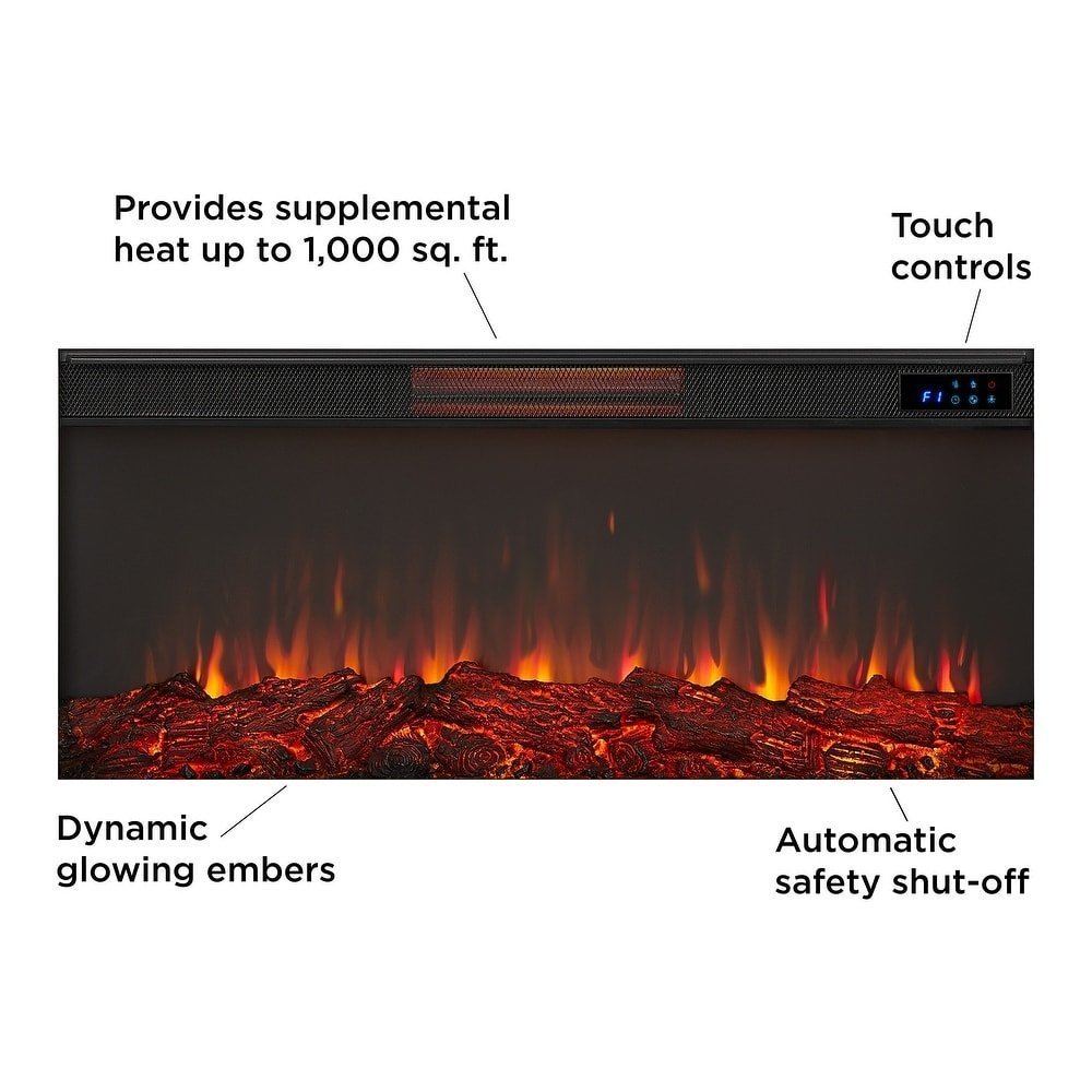 Real Flame Alcott 75″ Landscape Electric Fireplace