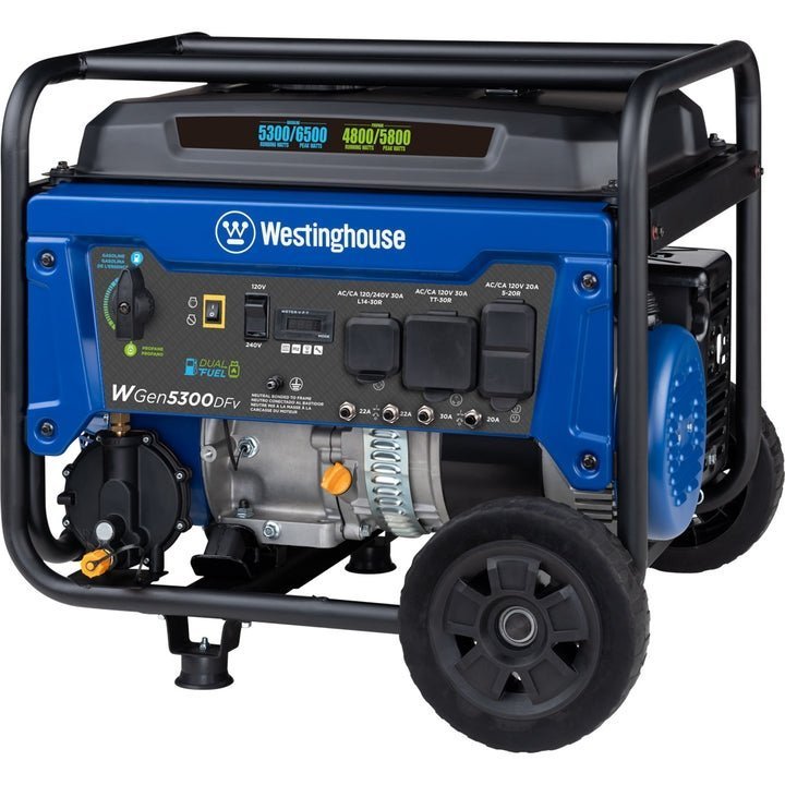 Westinghouse WGen5300DFv Dual Fuel Portable Generator