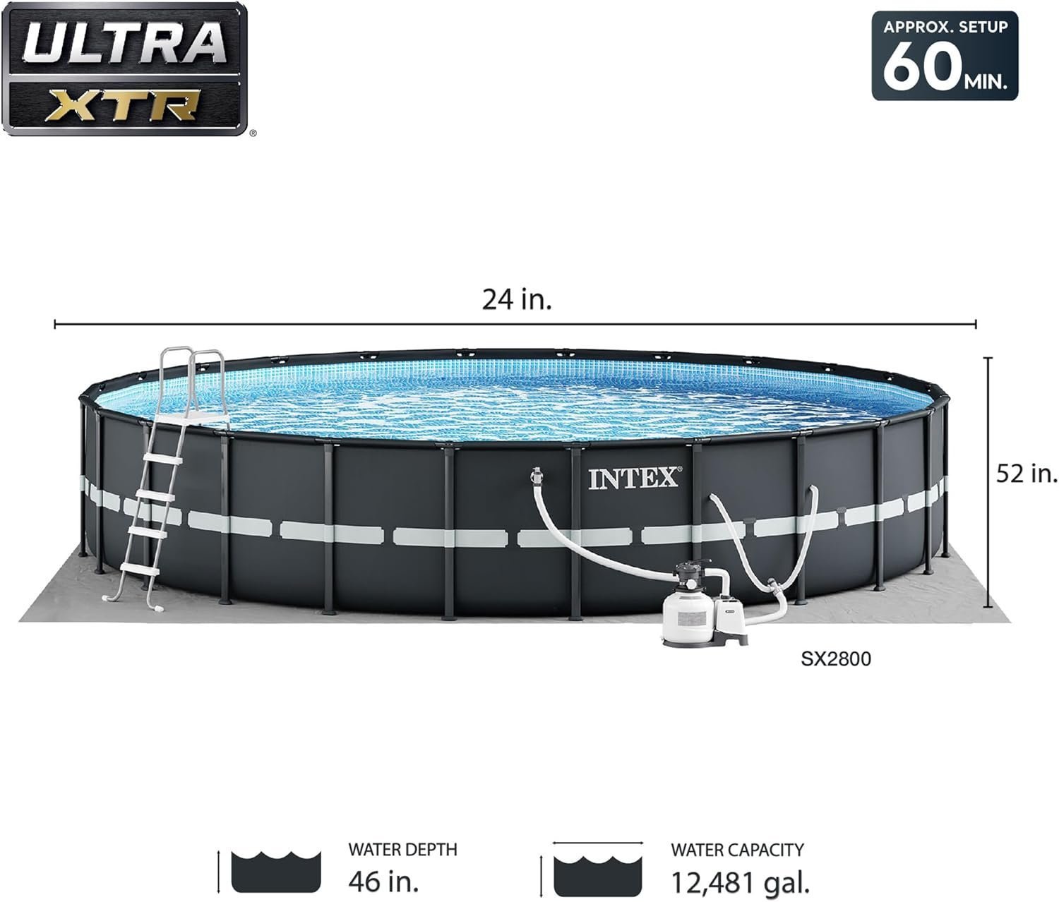Intex Ultra XTR Round Frame Pool with Pump, Cooler, and Floats (2 Pack)