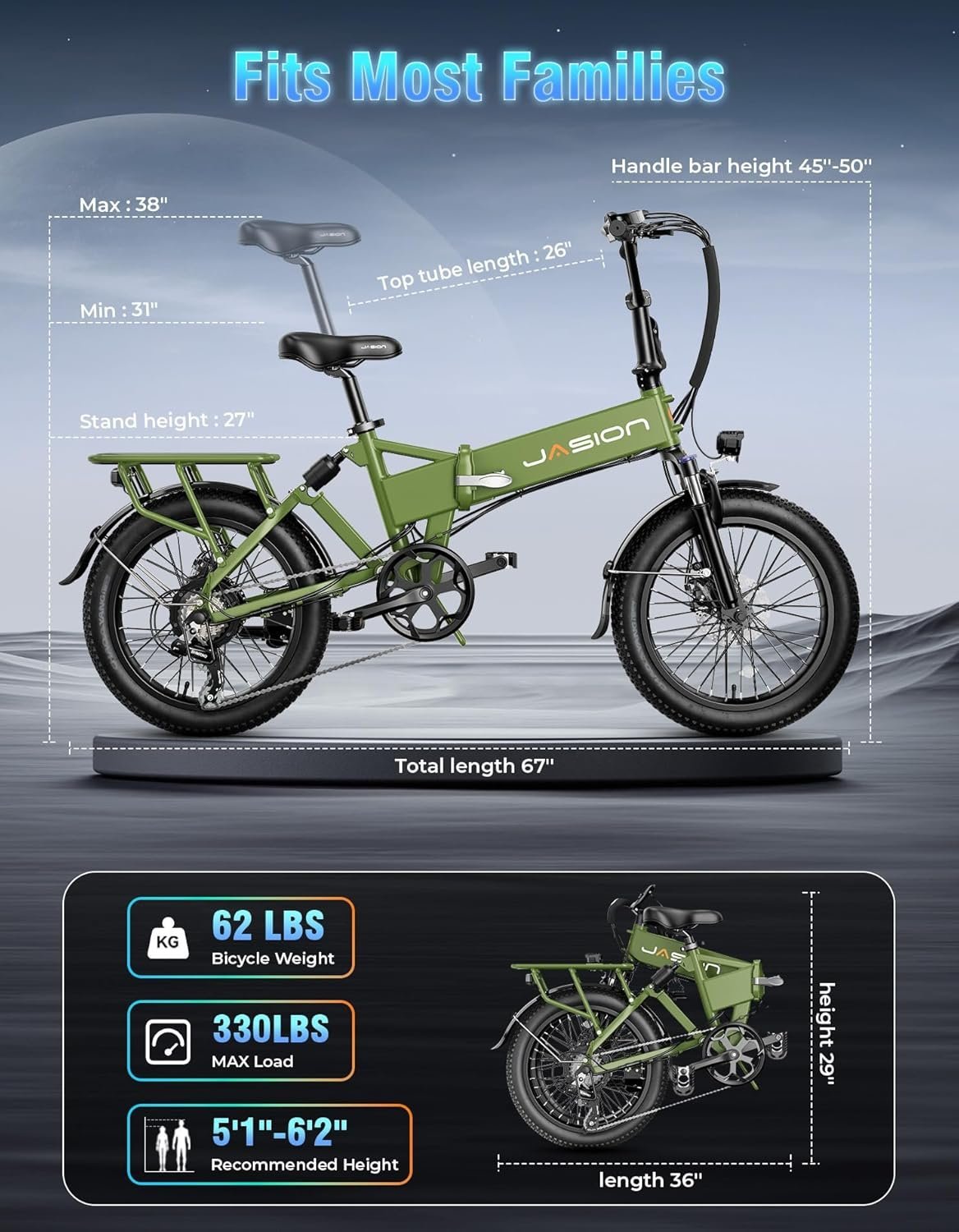 Jasion EB7 2.0 All Terrain Electric Bike