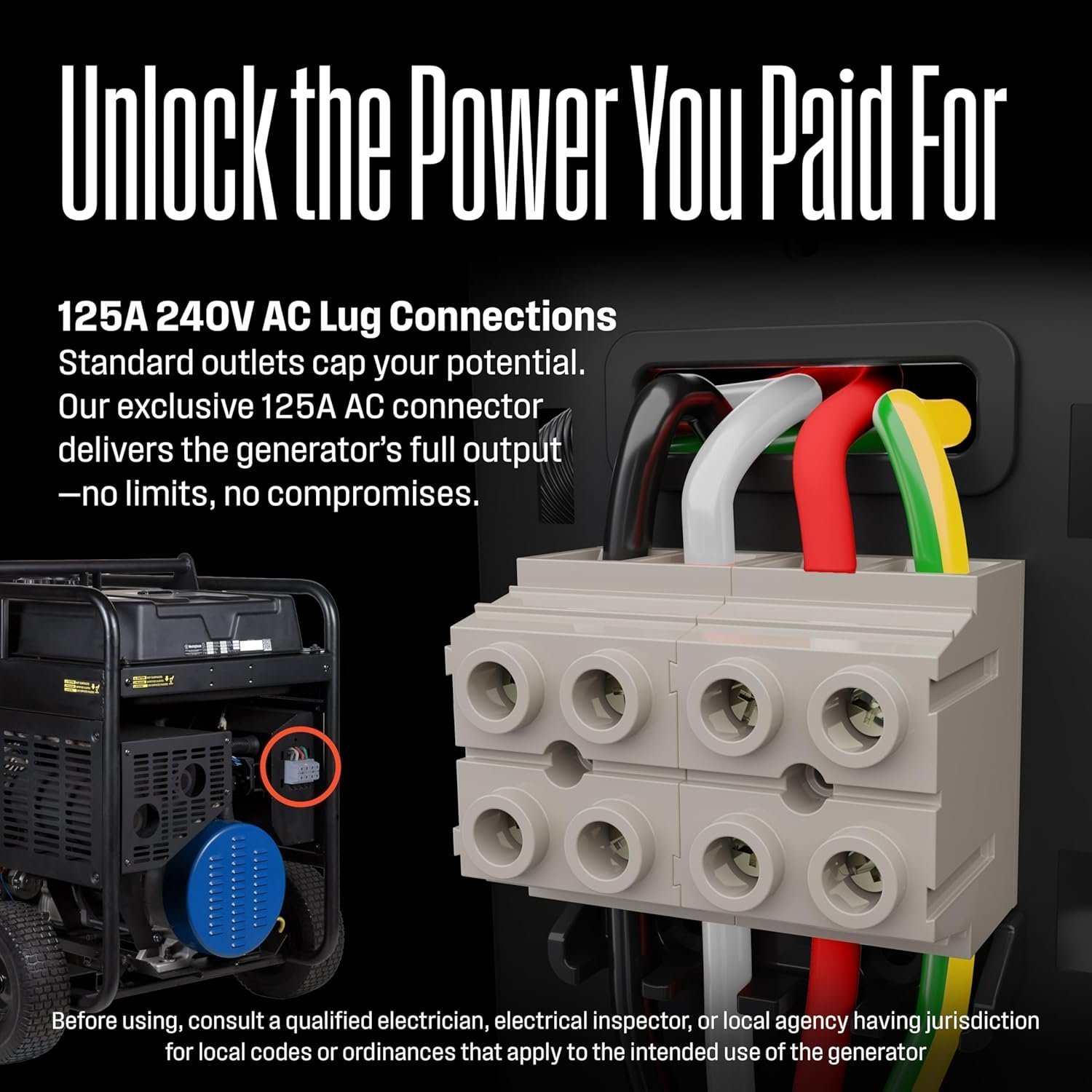 Westinghouse 28,000/20.000-Watt Tri-Fuel Portable Generator