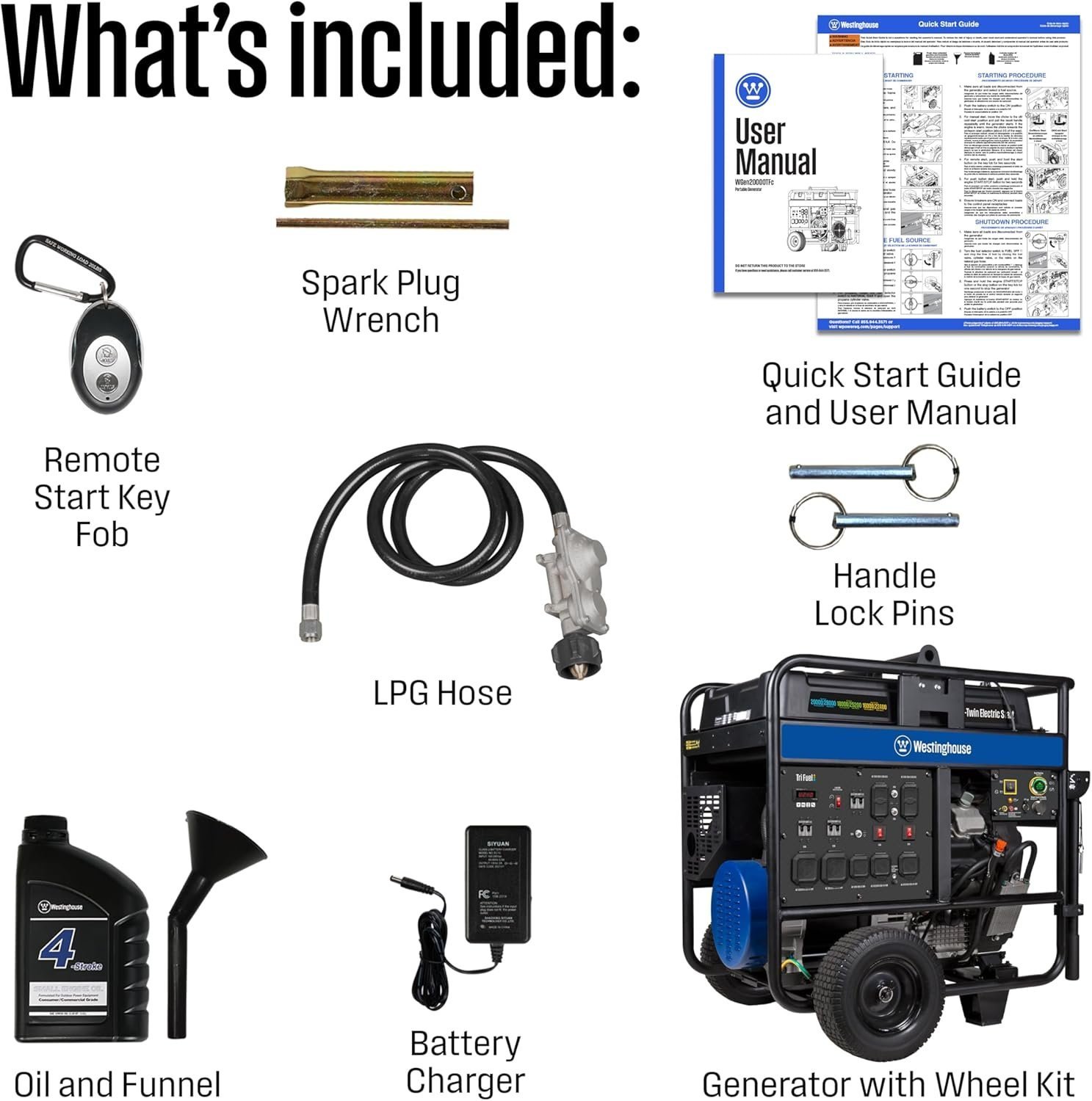 Westinghouse 28,000/20.000-Watt Tri-Fuel Portable Generator