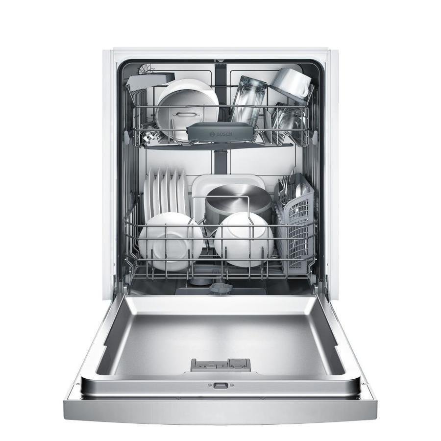 Bosch 100 Series PureDry 50-Decibel Front Control 24-in Built-In Dishwasher (Fingerprint-Resistant Stainless Steel) ENERGY STAR