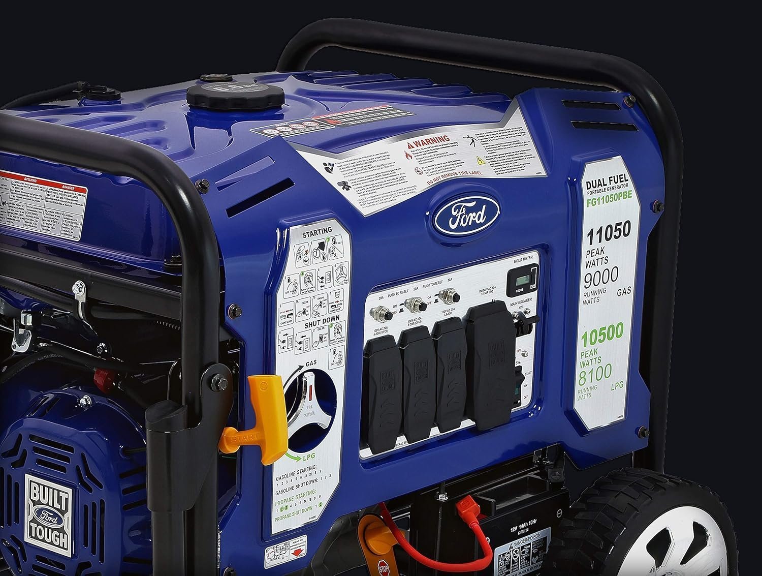 Ford 11,050 Watt Dual Fuel Portable Generator FG11050PBE
