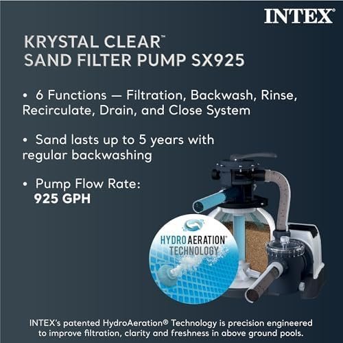 Intex Ultra XTR Frame 14′ x 42″ Round Above Ground Outdoor Swimming Pool Set with Sand Filter Pump, Ladder, Ground Cloth, and Pool Cover